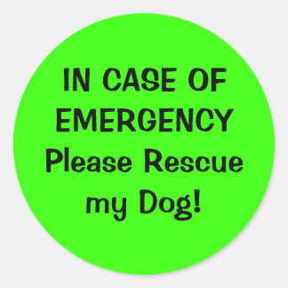 ペット警告ステッカー ラウンドシール