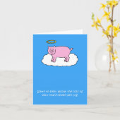 ペット豚の紛失に関する悔やみや弔慰 カード (黄色い花)