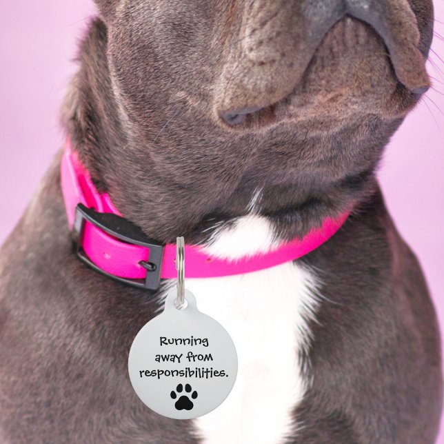 ペット走犬の遠くに責任おもしろい ペット　ネームタグ (クリエイターアップロード済み)