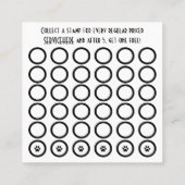 ペット足のスタンプカード ロイヤリティカード (裏面)