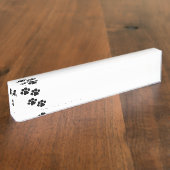 ペット足のプリント デスクネームプレート (側面)