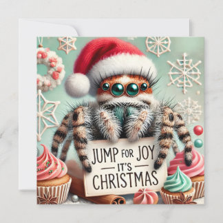 ペット跳躍スパイダークリスマスカード シーズンカード
