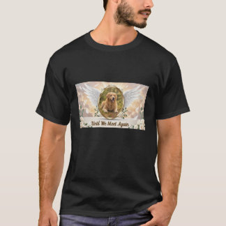 ペット追悼のカスタムエンジェルウィングポートレート Tシャツ