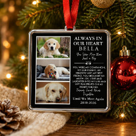 ペット追悼フォトコラージュメモリアル メタルオーナメント