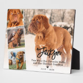 ペット追悼フォトコラージュ 犬または猫の思い出 フォトプラーク (側面)