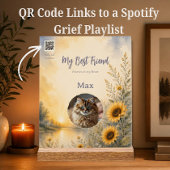 ペット追悼フォト＆Spotify QRコード アクリルサイン