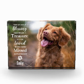 ペット追悼ペット損失犬 フォトブロック (正面)