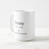 ペット追悼名入れマグカップ コーヒーマグカップ (正面左)