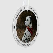 ペット追悼記念品 犬/猫 写真入り オーナメント (正面)