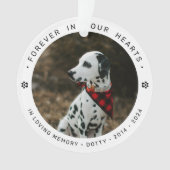 ペット追悼記念品 犬/猫 写真入り オーナメント (正面)