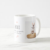 ペット追悼 ハートに残る足跡のダブルフォト コーヒーマグカップ (正面右)