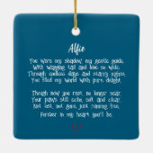 ペット追悼 5枚の写真コラージュ セラミックオーナメント (裏面)