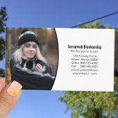 ペット連白黒プロフェッショナル写真 名刺