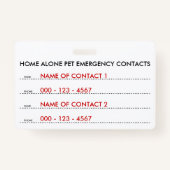 ペット連絡 バッジ (裏面)