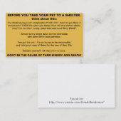 ペット避難所情報 名刺 (正面/裏面)