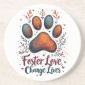 ペット里親が大好きドリンクコースター コースター (正面)