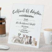 ペット里親募集証明書  台座サイン (インサイチュ)