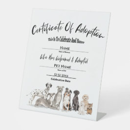 ペット里親募集証明書  台座サイン