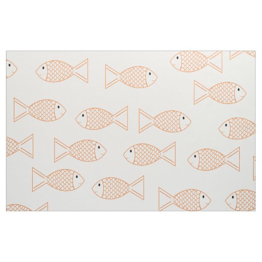 ペット金魚/コイ鯉魚プリント模様 ファブリック (ファットクウォーター)