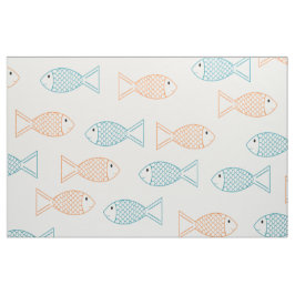 ペット金魚/コイ鯉魚プリント模様 ファブリック
