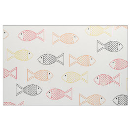 ペット金魚/コイ鯉魚プリント模様 ファブリック