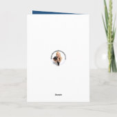 ペット雪だるまのメリークリスマス名前をカスタムする シーズンカード (裏面)