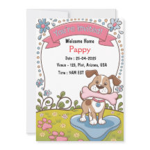 ペット養子縁組お祝い招待状