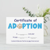 ペット養子縁組の証を手に取ろう 招待状 (スタンド正面)