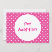 ペット養子縁組の証明書子猫誕生日 招待状 (裏面)