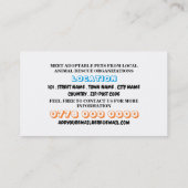 ペット養子縁組イベント広告 名刺 (裏面)