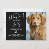 ペット養子縁組エレガント発表モダン- New Pet 招待状 (正面)