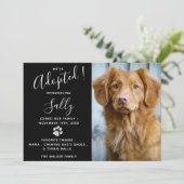 ペット養子縁組エレガント発表モダン- New Pet 招待状 (スタンド正面)