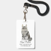 ペット養子縁組カウンセラー バッジ (正面（ネックストラップ付）)