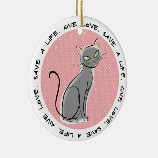 ペット養子縁組クリスマスオーナメント セラミックオーナメント (右)