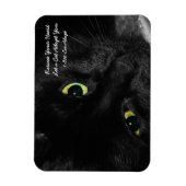 ペット養子縁組ハートを救う黒猫 マグネット (縦)