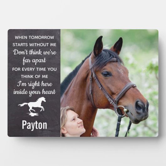 ペット馬の記念写真 フォトプラーク (正面)