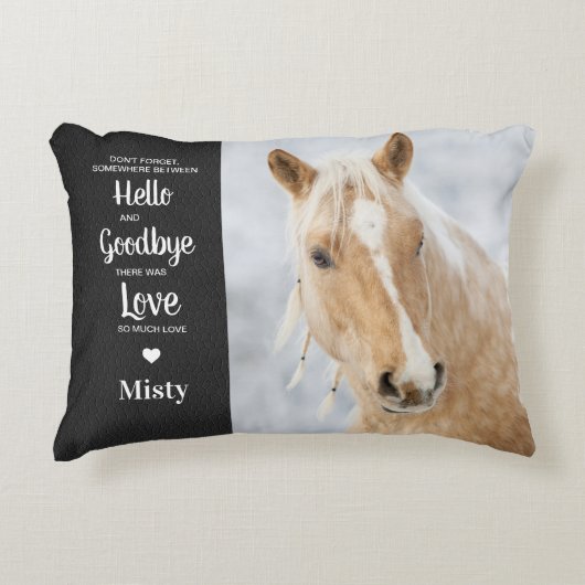 ペット馬記念悔やみや弔慰写真 アクセントクッション (正面)