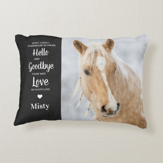 ペット馬記念悔やみや弔慰写真 アクセントクッション (裏面)