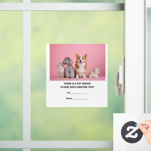 ペット1頭の緊急救助 ウィンドウサイン (ホーム)