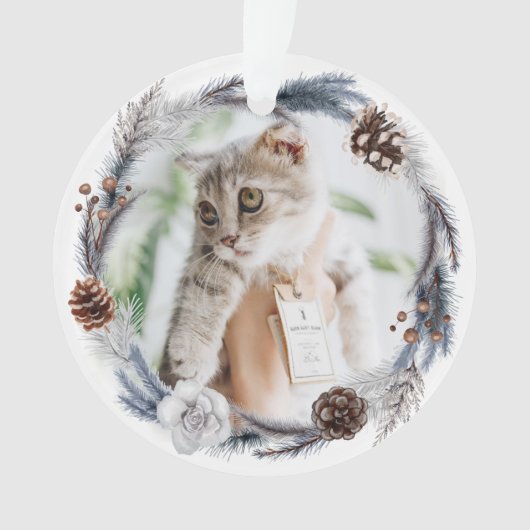ペット1stクリスマスウィンターリースクリスマス オーナメント (正面)