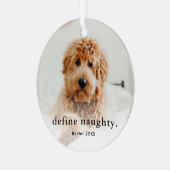 ペット2写真おもしろいクリスマス メタルオーナメント (正面左)