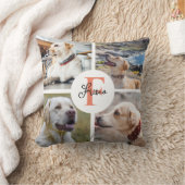 ペット4フォトコラージュ名犬モノグラム クッション (ブランケット)