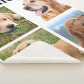 ペット4モダン写真コラージュのパーソナライズされた犬愛好家 シェルパブランケット (3/4)