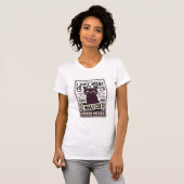 ペット+の猫+はホラー映画を見る ビンテージ猫デザイン_1 Tシャツ (正面フル)