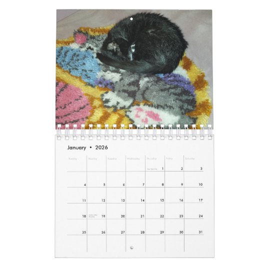 ペット カレンダー (1月 2026)