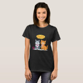 ペット キャラクター 猫 犬 Tシャツ (正面フル)