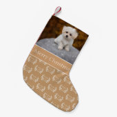 ペット スモールクリスマスストッキング (正面 (吊り時))