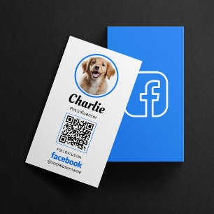 ペット ソーシャルメディア Facebook 犬 写真 QRコード 名刺