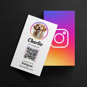 ペット ソーシャルメディア Instagram 犬 写真 QRコード 名刺