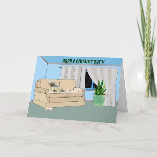ペット・ドッグ・イン・ルームからのアニバーサリー・カード カード (正面)